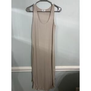 DKNY Women’s Sleeveless Tank Maxi Dress – Beige/Nude